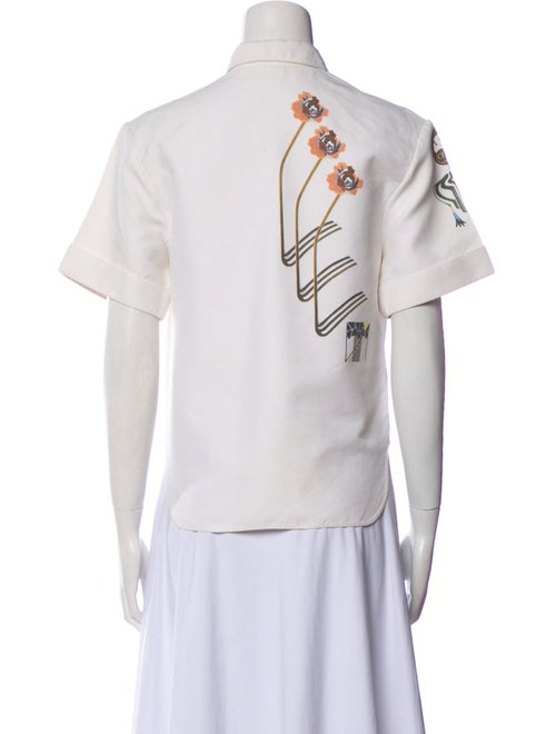 Christian Dior 2016 Short Sleeve Button-Up Top