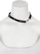 Christian Dior Leather Choker Necklace
