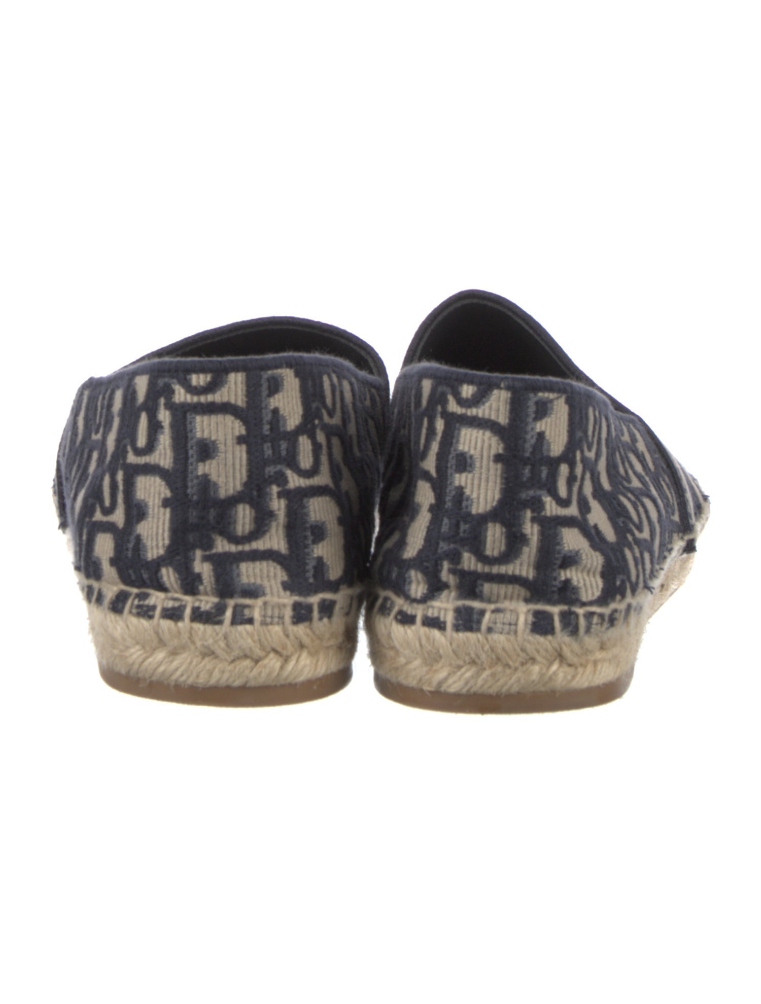 Christian Dior Oblique Jacquard Whipstitch Trim Espadrilles