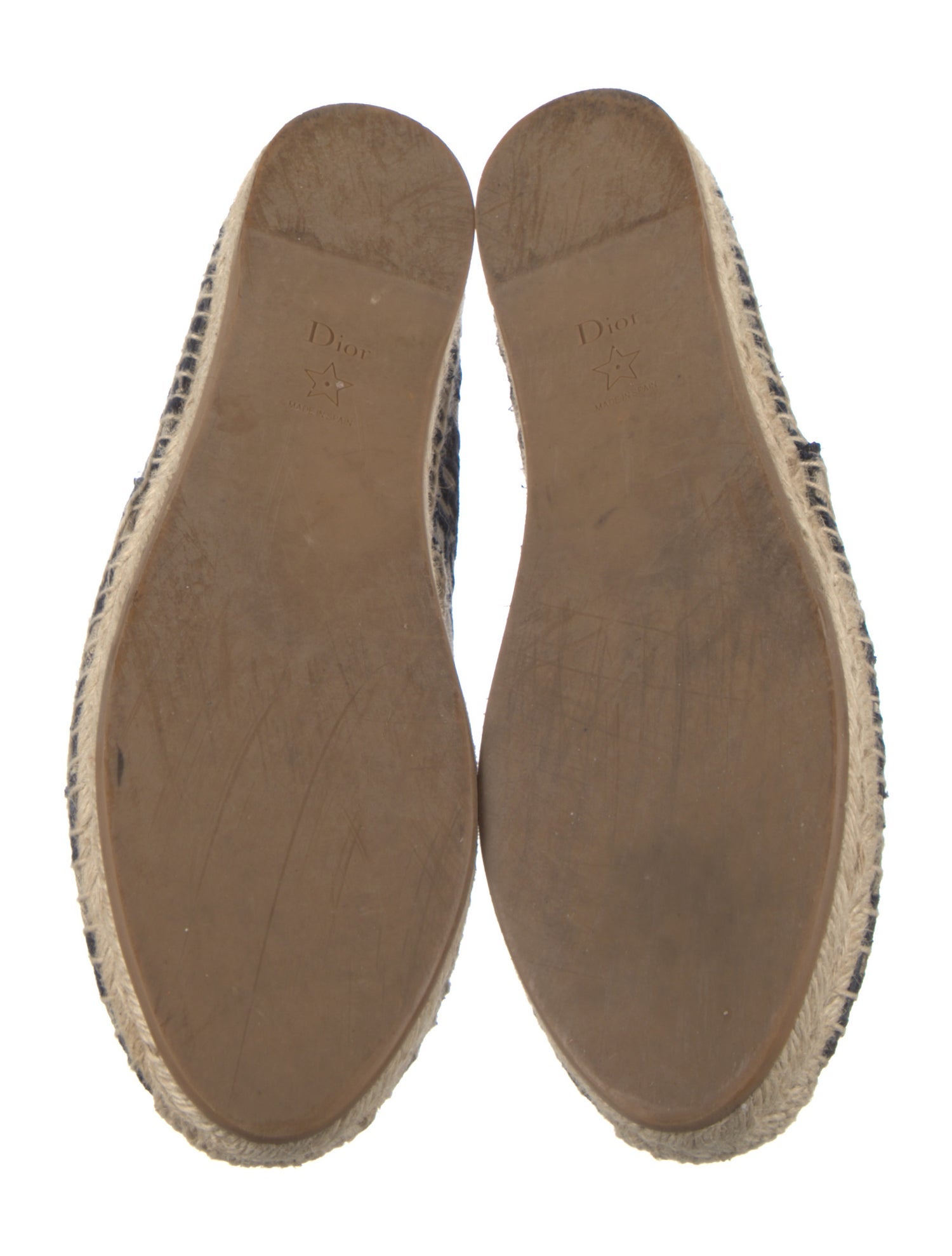 Christian Dior Oblique Jacquard Whipstitch Trim Espadrilles
