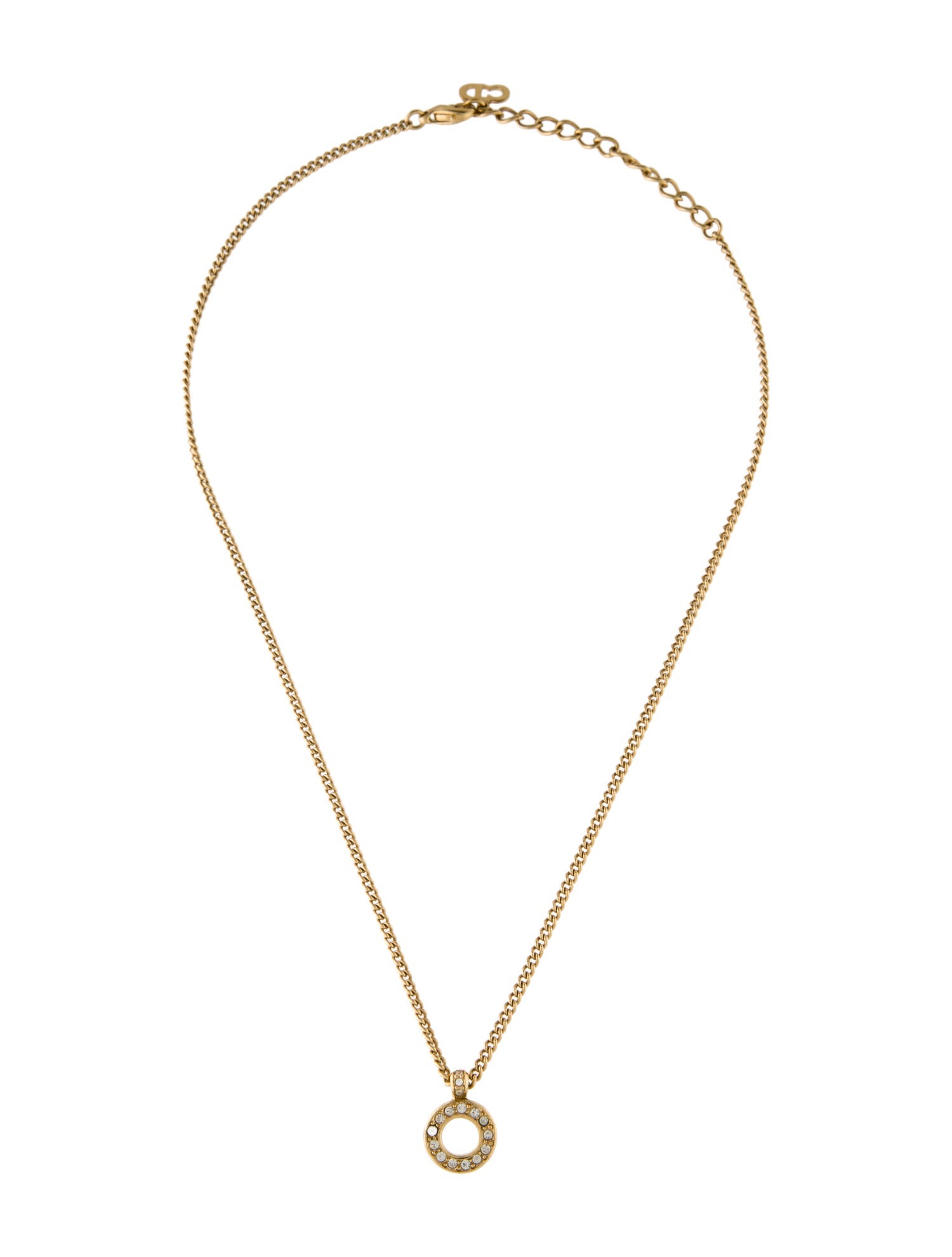Christian Dior Vintage Crystal Pendant Necklace