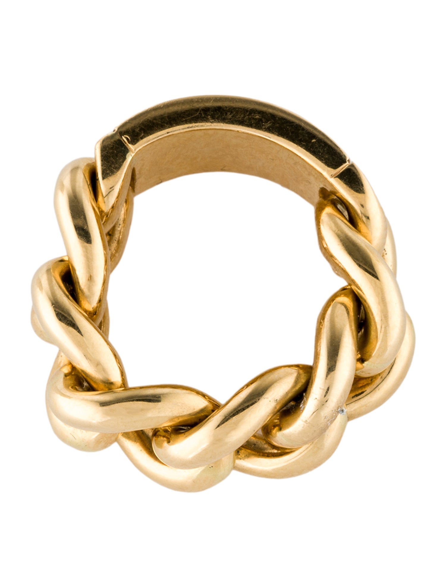 Christian Dior 18K Gourmette Chain Ring