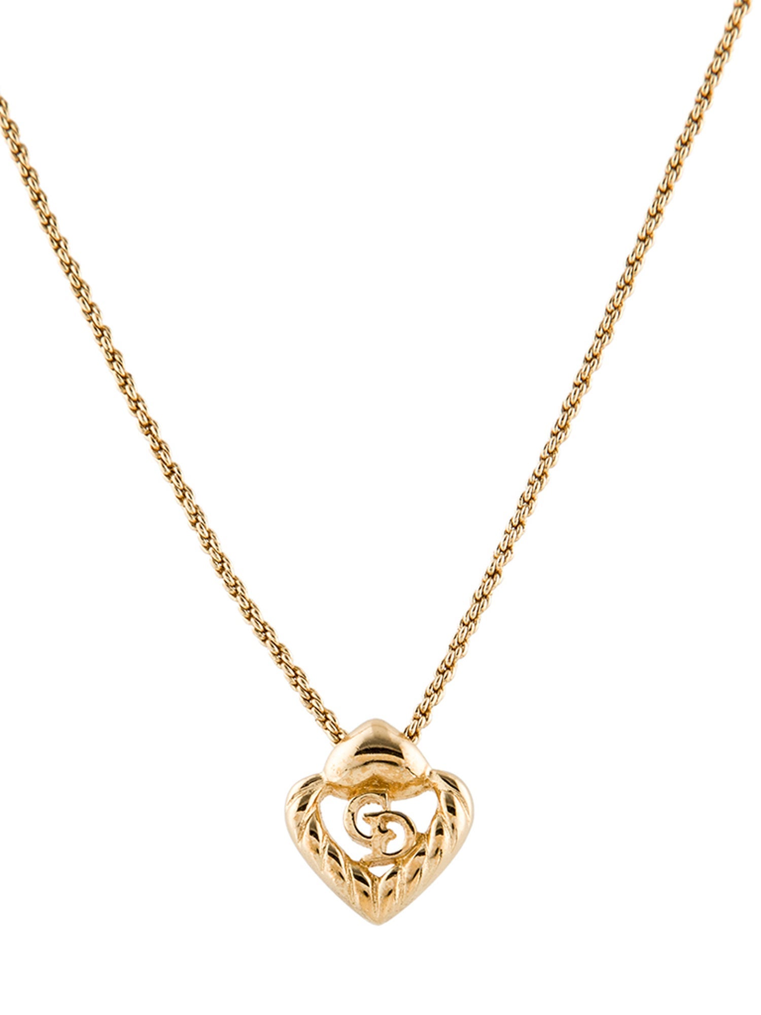 Christian Dior Vintage CD Heart Pendant Necklace