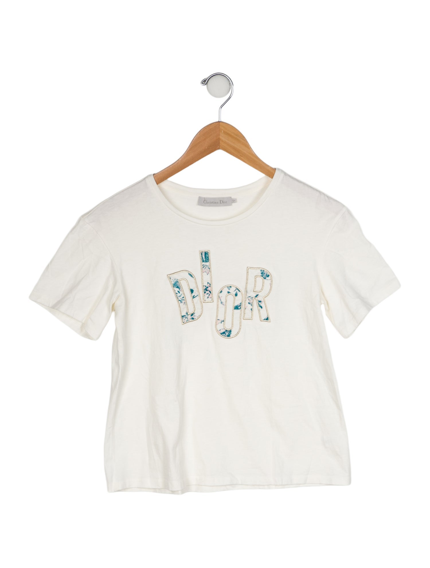 Christian Dior Girls' Short Sleeve Embroidered T-Shirt