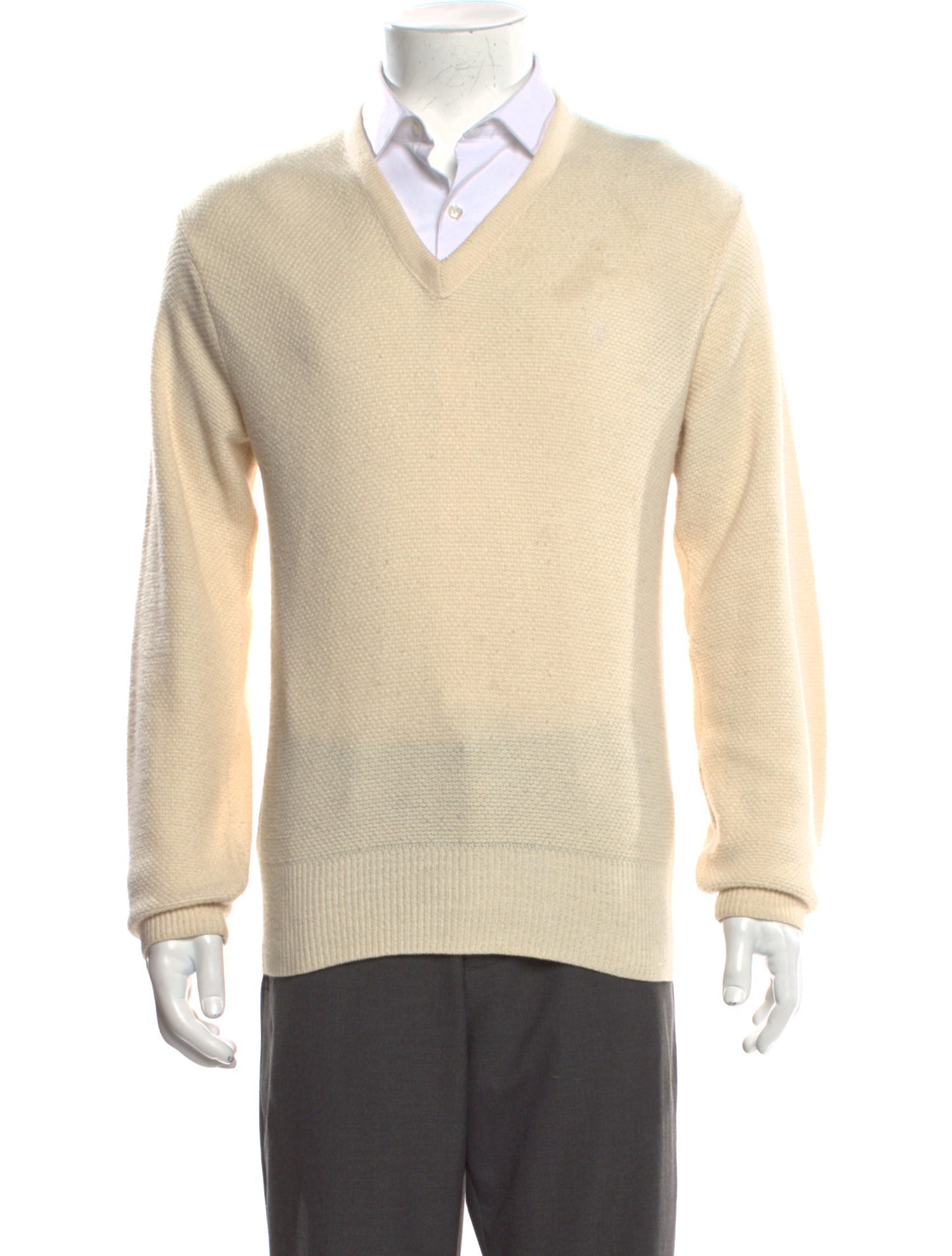 Christian Dior V-Neck Long Sleeve Pullover