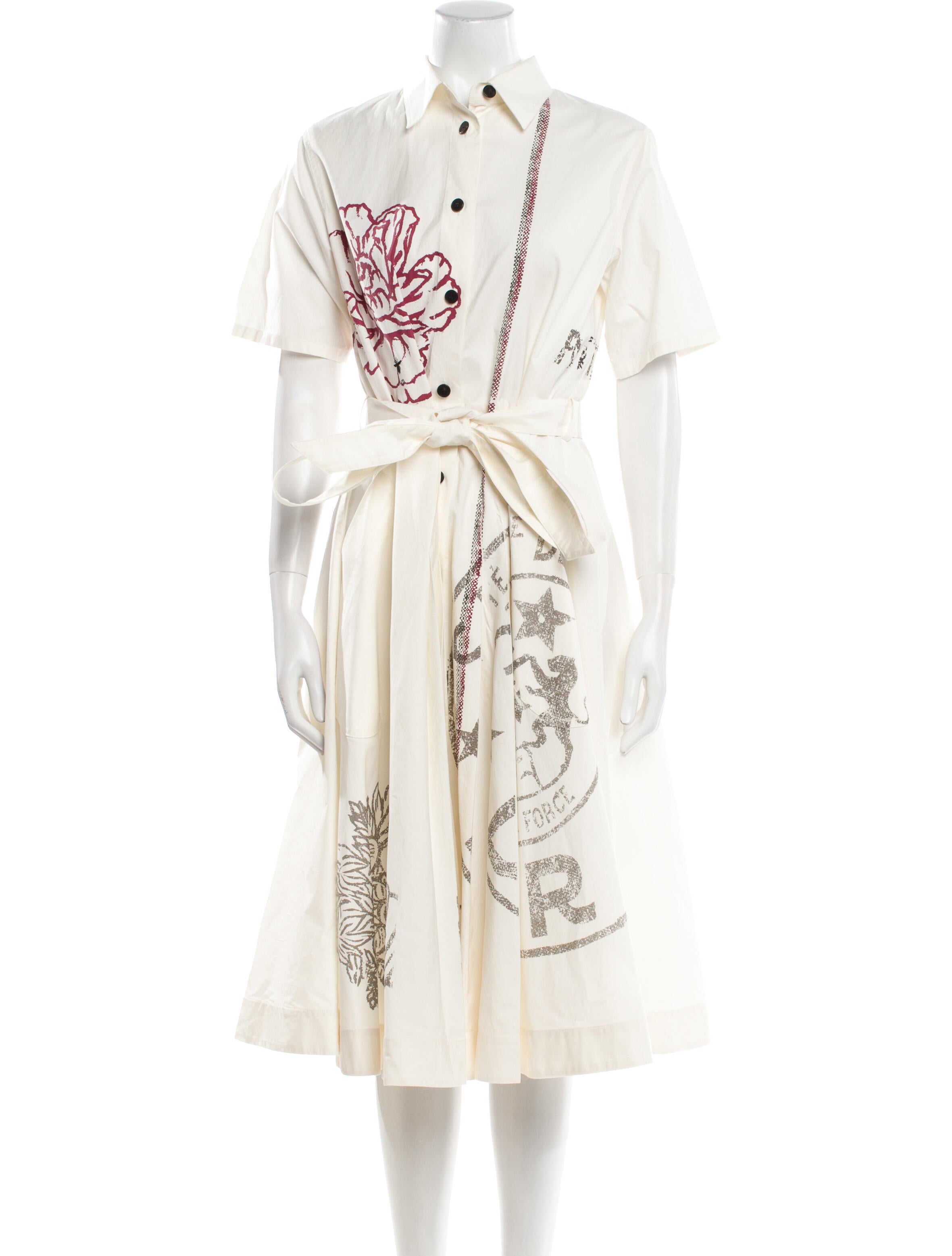 Christian Dior Printed Midi Length Dress