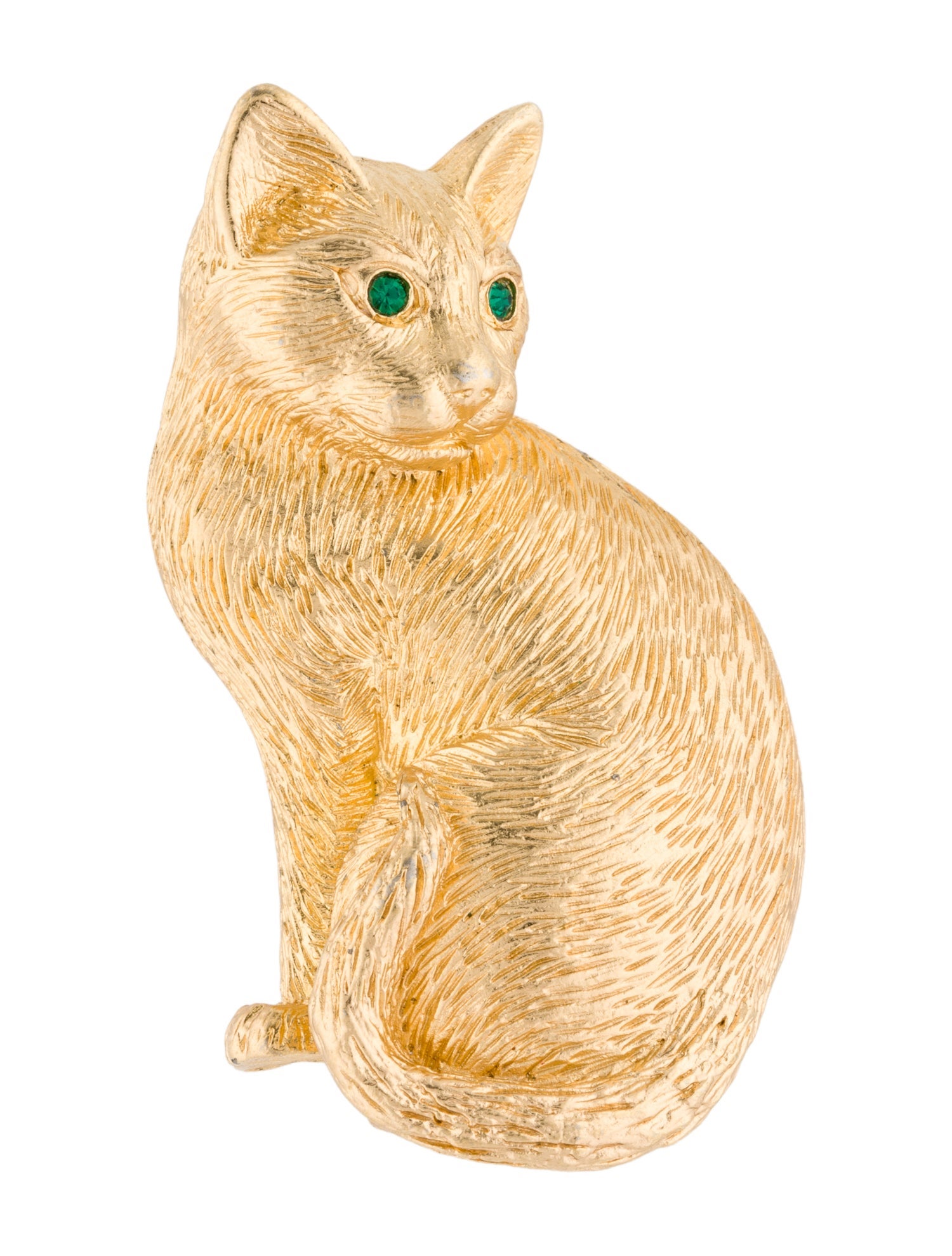 Christian Dior Vintage Crystal Cat Brooch