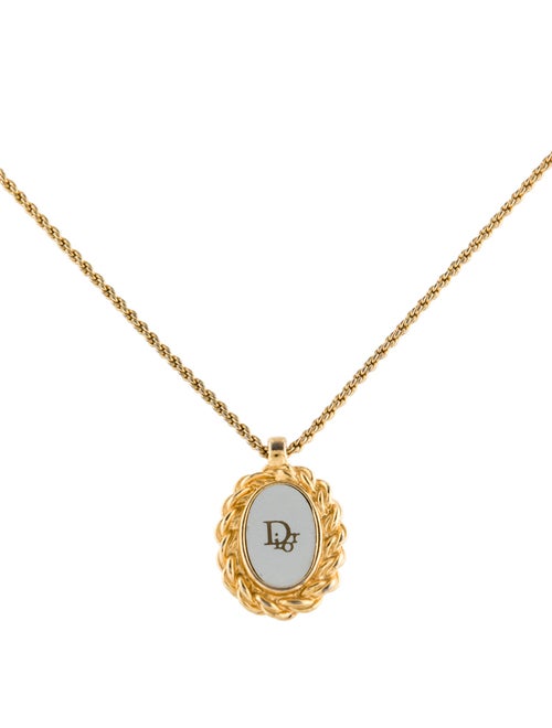 Christian Dior Vintage Dior Two-Tone Pendant Necklace
