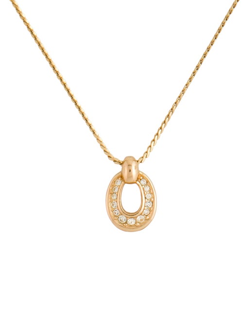Christian Dior Vintage Crystal Pendant Necklace