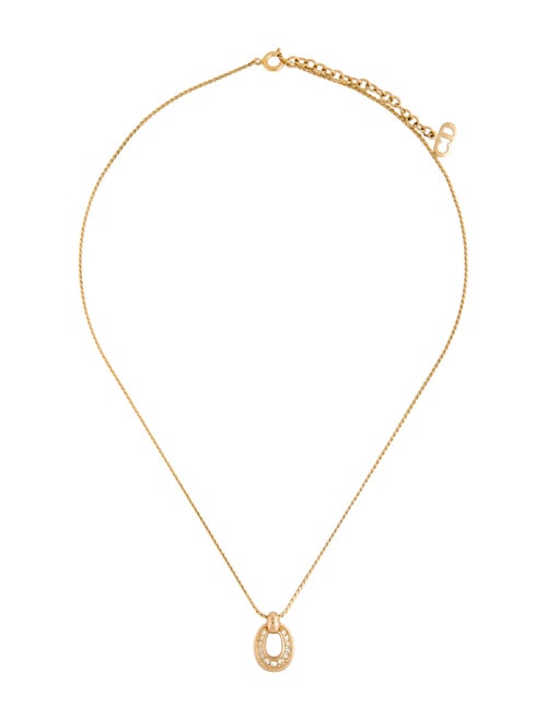 Christian Dior Vintage Crystal Pendant Necklace