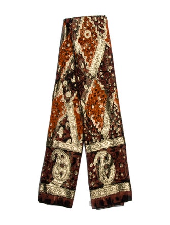 Christian Dior Floral Print Scarf