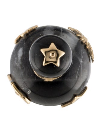 Christian Dior Resin Tribales Motif Stud Single Earring