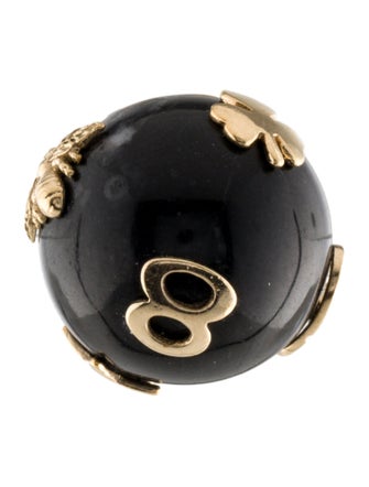 Christian Dior Resin Tribales Motif Stud Single Earring