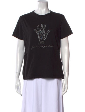 Christian Dior Graphic Print Crew Neck T-Shirt