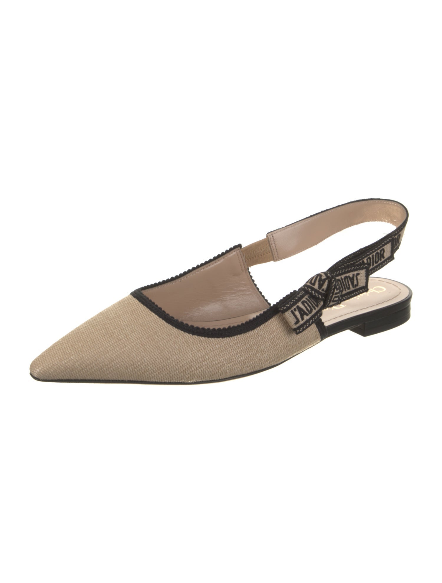 Christian Dior Bow Accents Slingback Flats