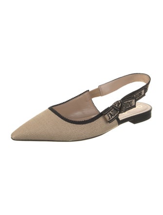 Christian Dior Bow Accents Slingback Flats
