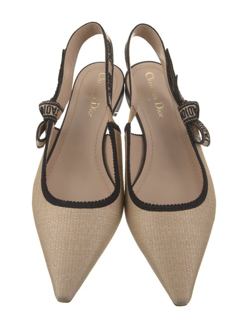 Christian Dior Bow Accents Slingback Flats