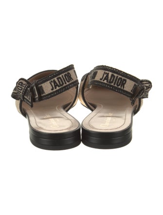 Christian Dior Bow Accents Slingback Flats