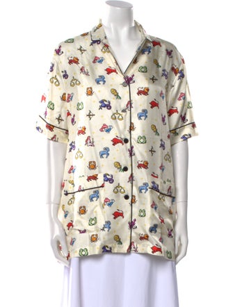 Christian Dior 2022 Silk Button-Up Top
