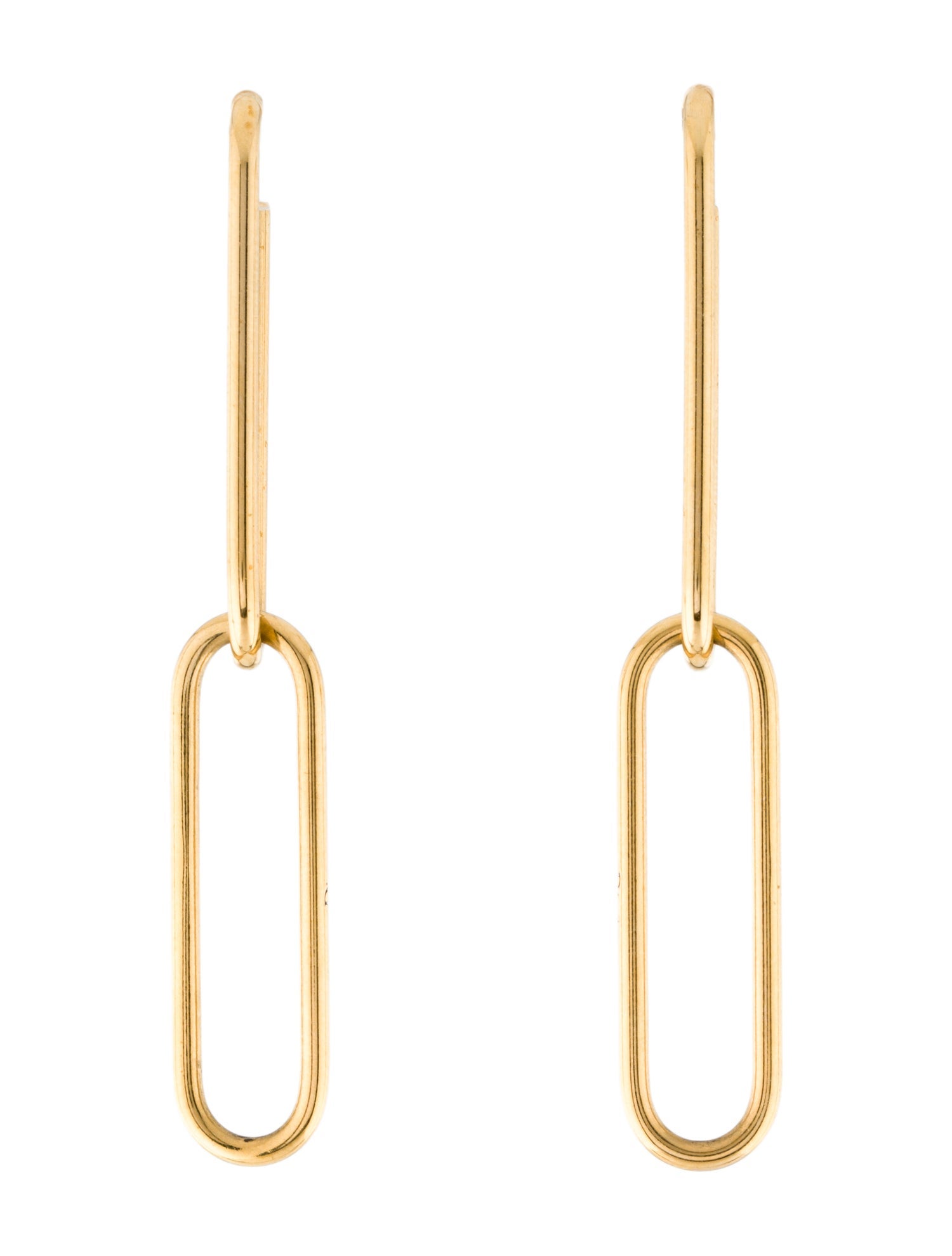 Christian Dior Paperclip Drop Earrings