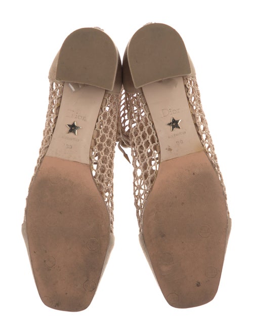 Christian Dior Suede Mesh Accents Lace-Up Boots