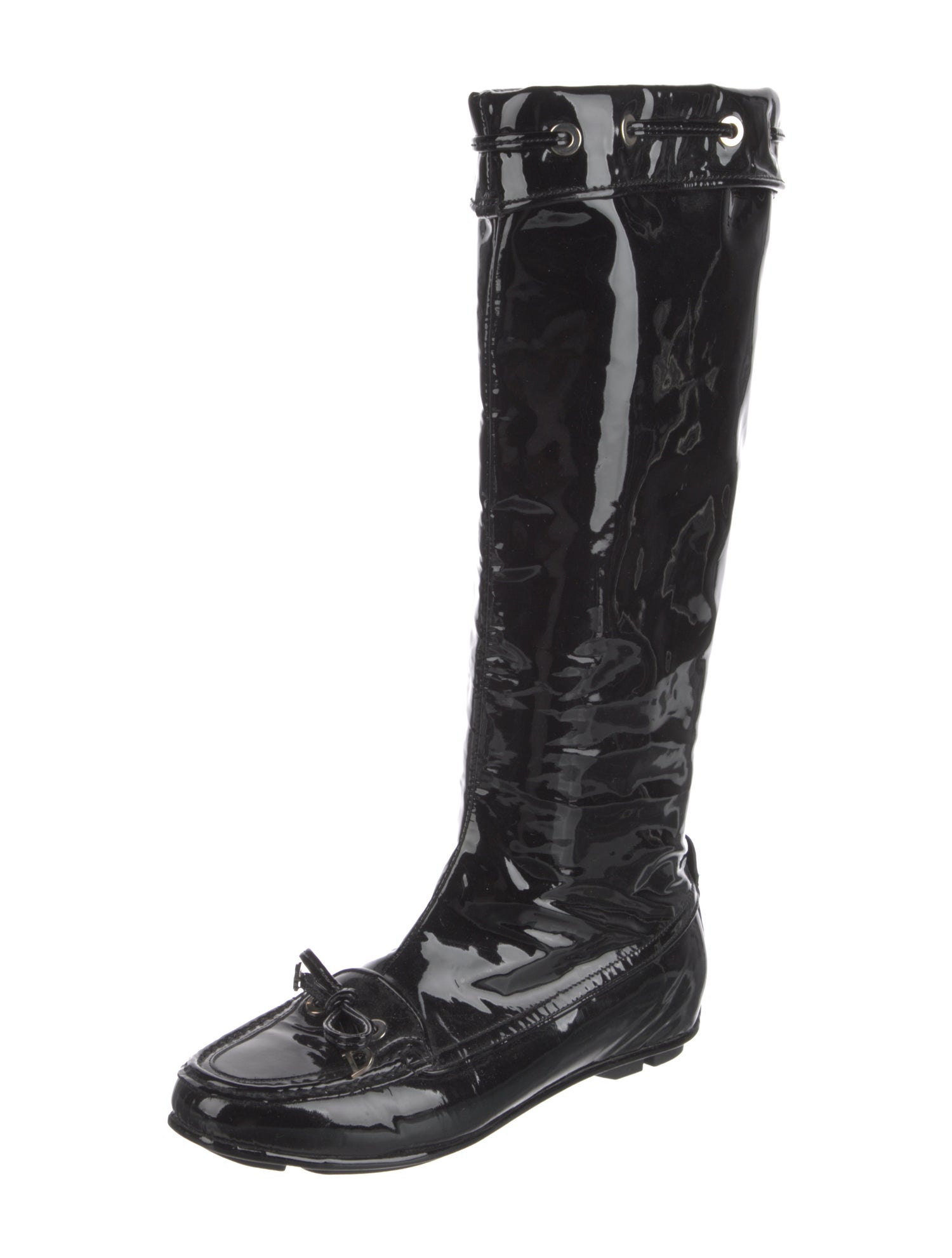 Christian Dior Patent Leather Rain Boots