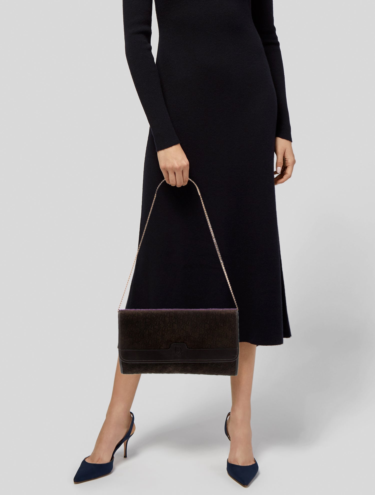 Christian Dior Suede Top Handle Bag