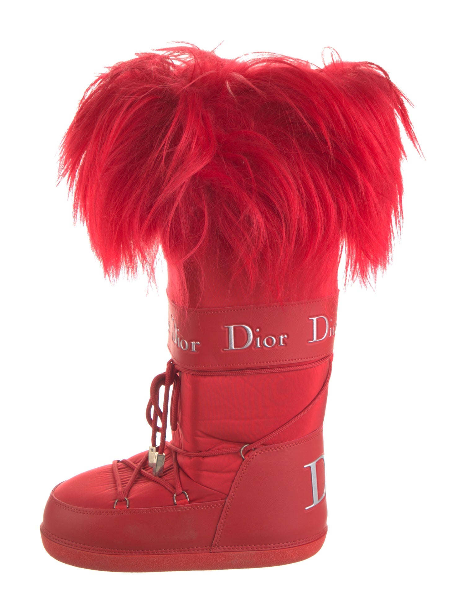 Christian Dior Nylon Printed Lace-Up Boots