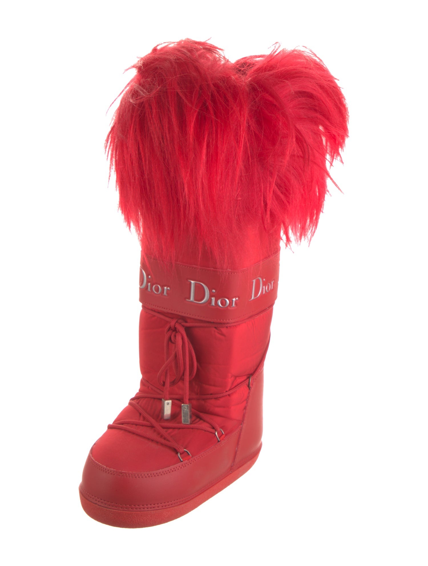 Christian Dior Nylon Printed Lace-Up Boots