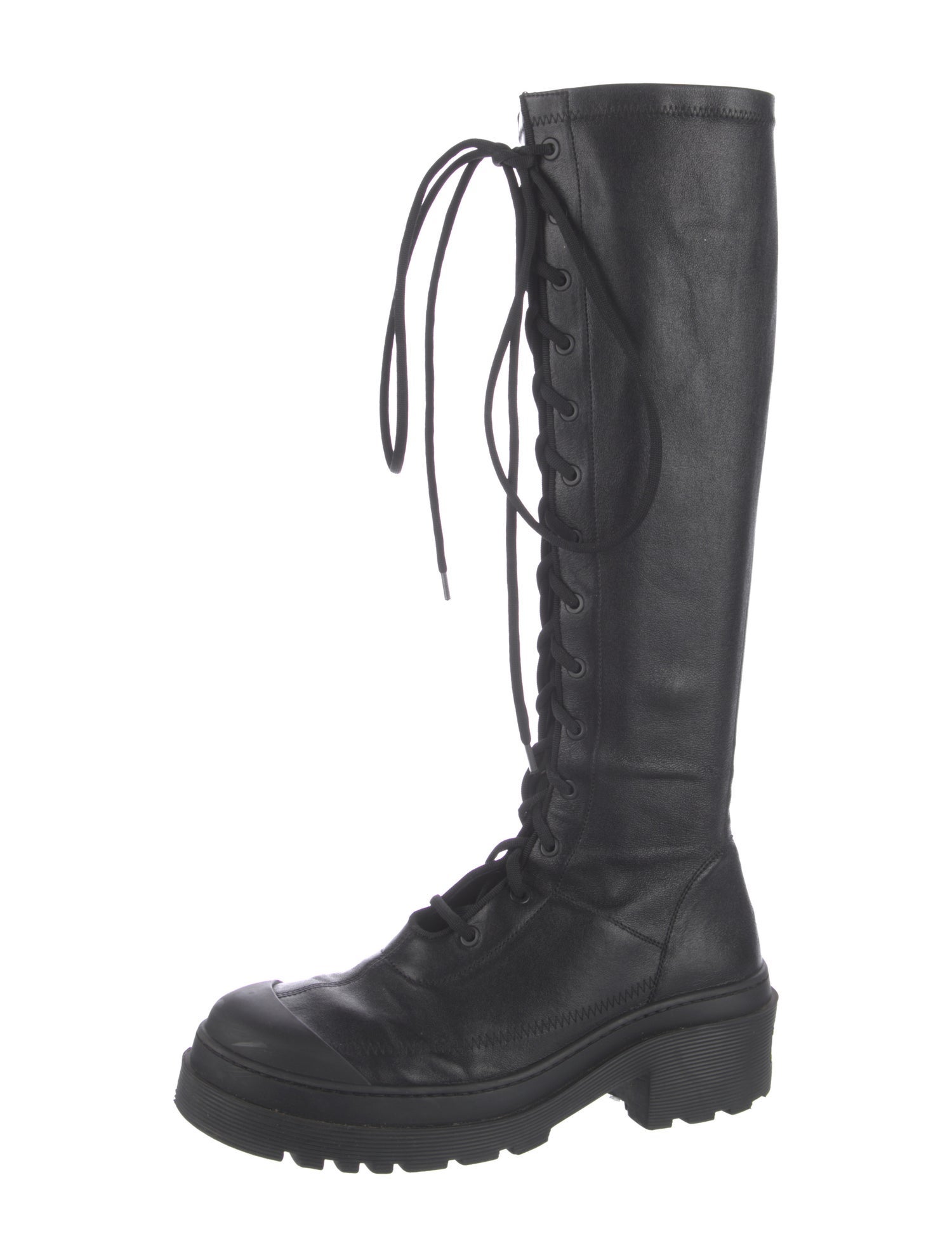 Christian Dior Leather Combat Boots