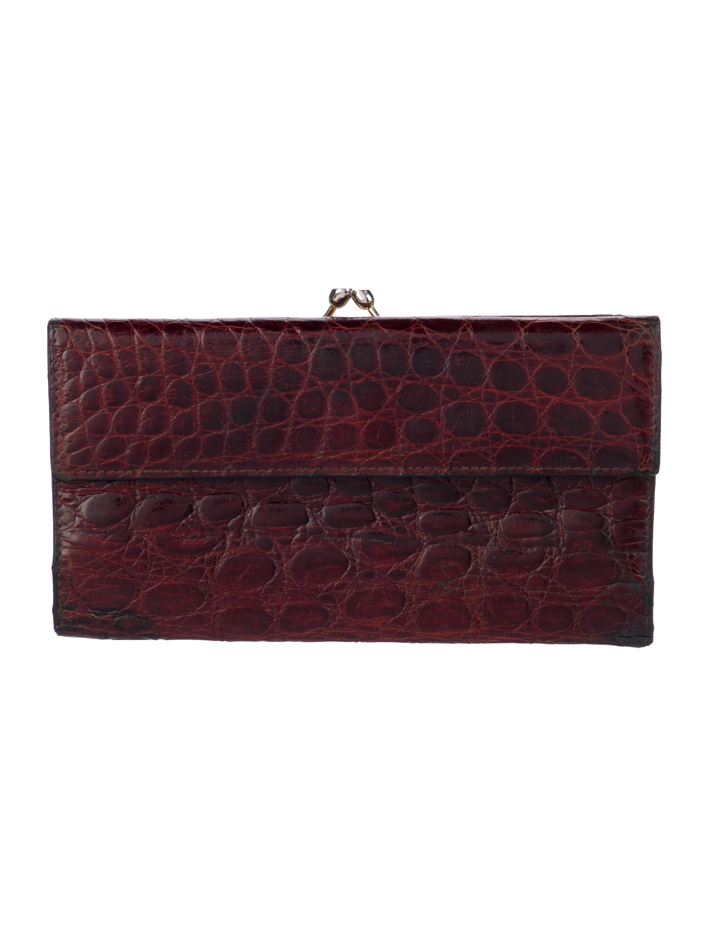Christian Dior Late 1980's - Early 1990's Alligator Trifold Wallet