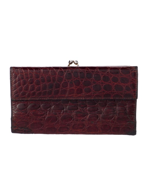 Christian Dior Late 1980's - Early 1990's Alligator Trifold Wallet