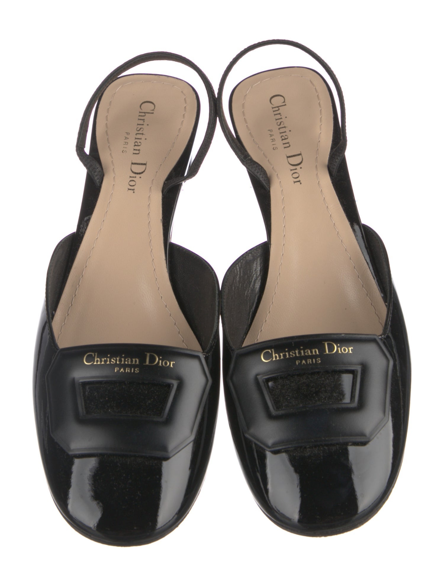 Christian Dior Patent Leather Slingback Pumps