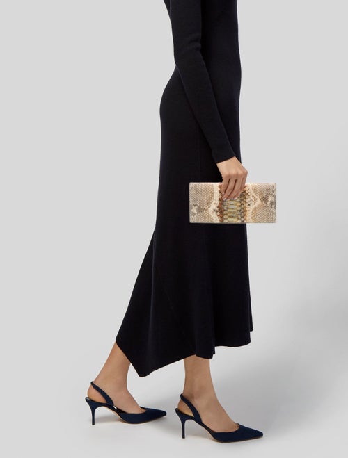 Christian Dior Python Python Lady Dior Clutch