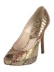 Christian Dior Embossed Leather Animal Print Pumps