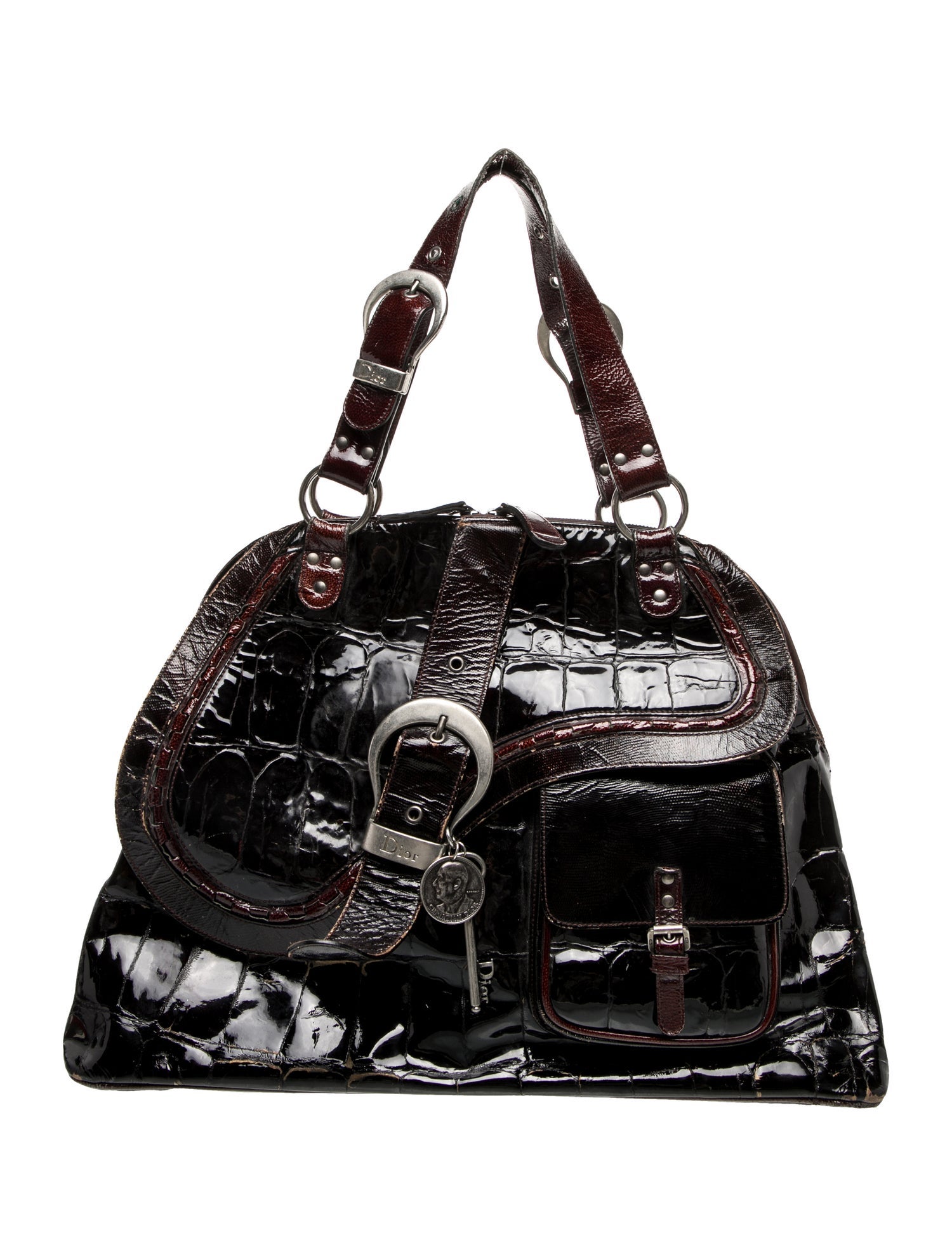 Christian Dior Patent Leather Gaucho Dome