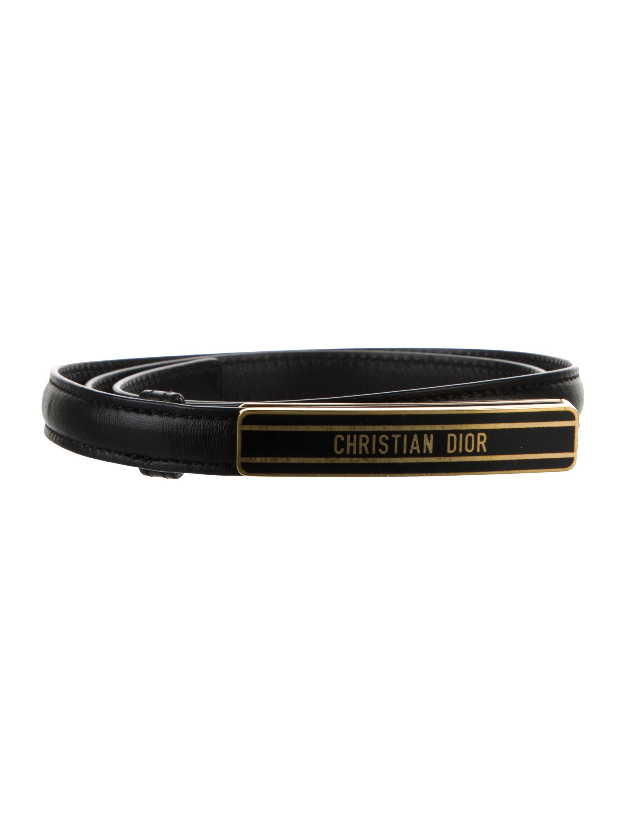 Christian Dior Skinny Leather Belt