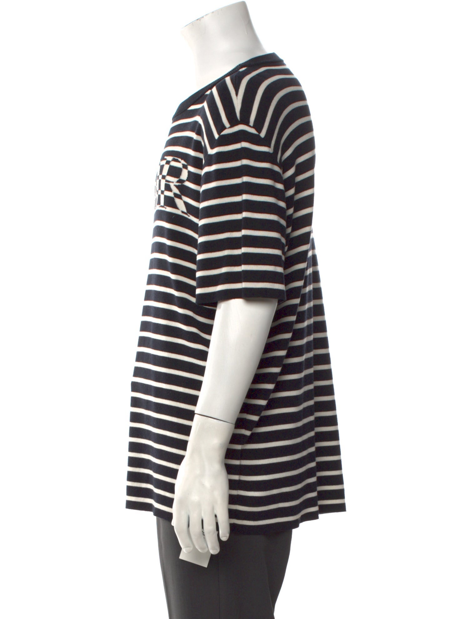 DIOR MEN 2021 Striped Logo Knit T-Shirt