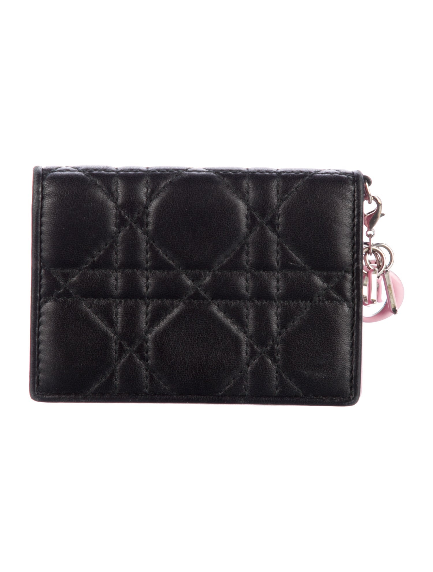 Christian Dior Cannage Pattern Leather Card Holder