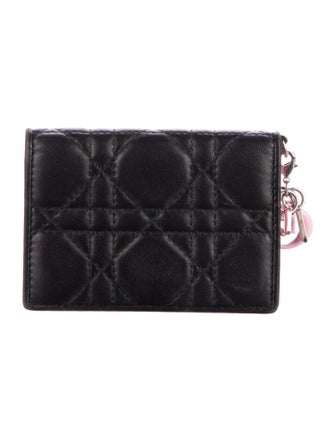 Christian Dior Cannage Pattern Leather Card Holder