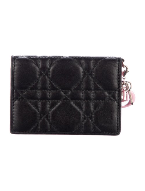 Christian Dior Cannage Pattern Leather Card Holder