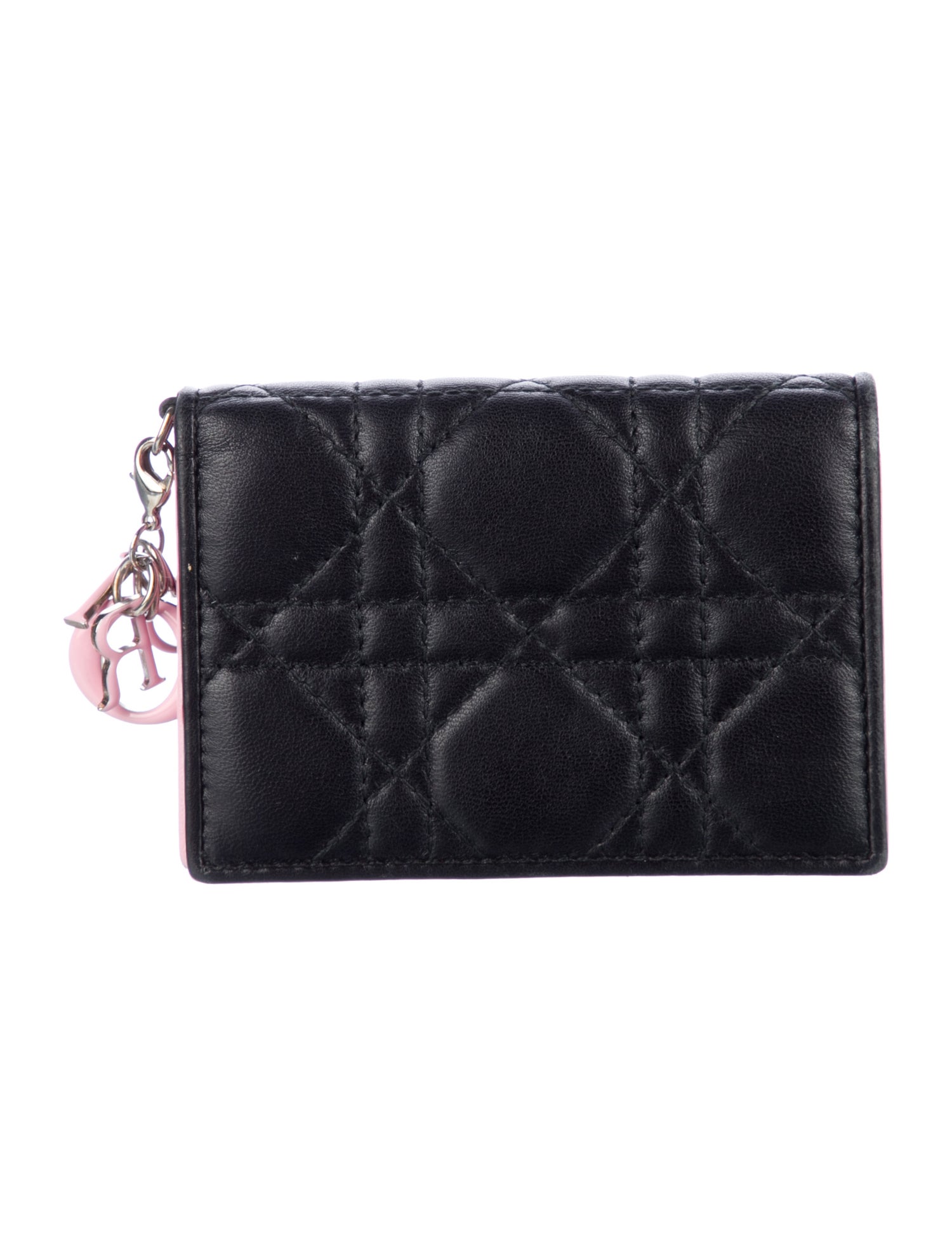 Christian Dior Cannage Pattern Leather Card Holder