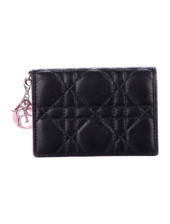 Christian Dior Cannage Pattern Leather Card Holder