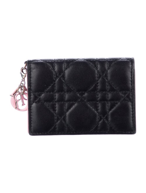 Christian Dior Cannage Pattern Leather Card Holder