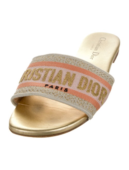Christian Dior Leather Printed Slides
