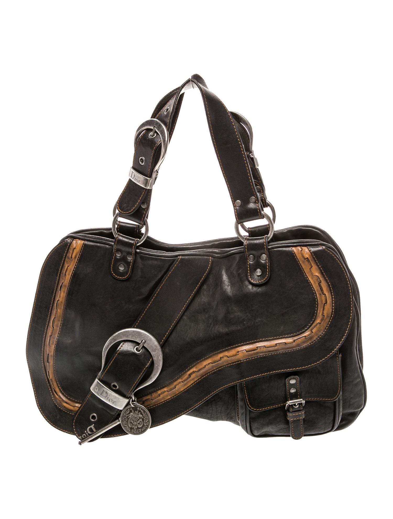 Christian Dior Leather Gaucho Saddle Vintage