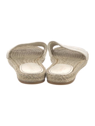 Christian Dior Canvas Embroidered Accent Espadrilles