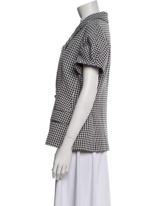 Christian Dior Wool Houndstooth Print Jacket