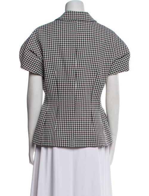 Christian Dior Wool Houndstooth Print Jacket