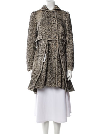 Christian Dior Wool Tweed Pattern Coat